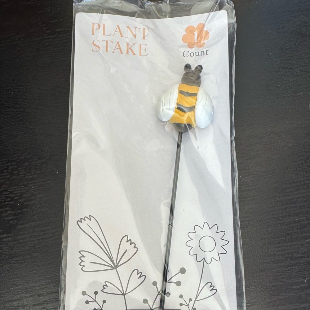 HoneyBee Gardens Bee Plant Stake - Yellow and Black